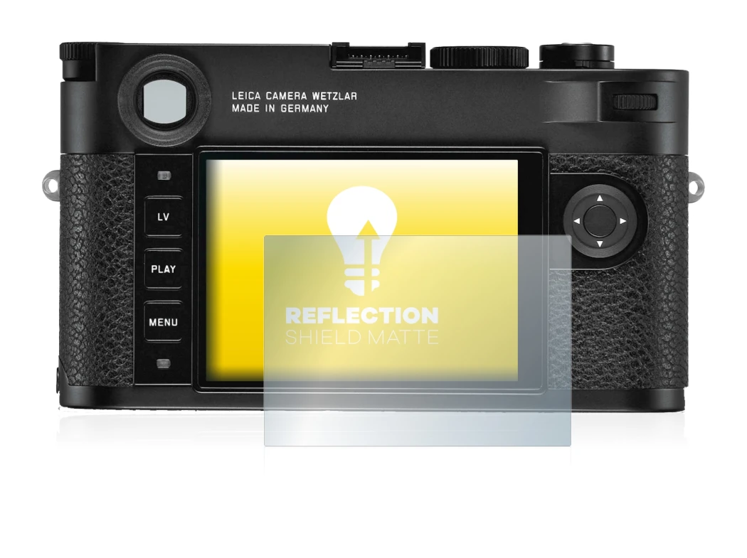 Image de l'appareil Leica M10-R avec une grande variété de protections d'écran.