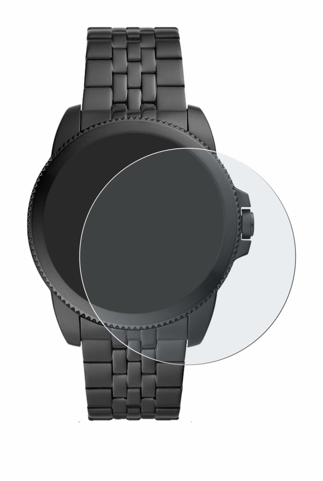 Image de l'appareil Fossil Gen 5E avec une grande variété de protections d'écran.