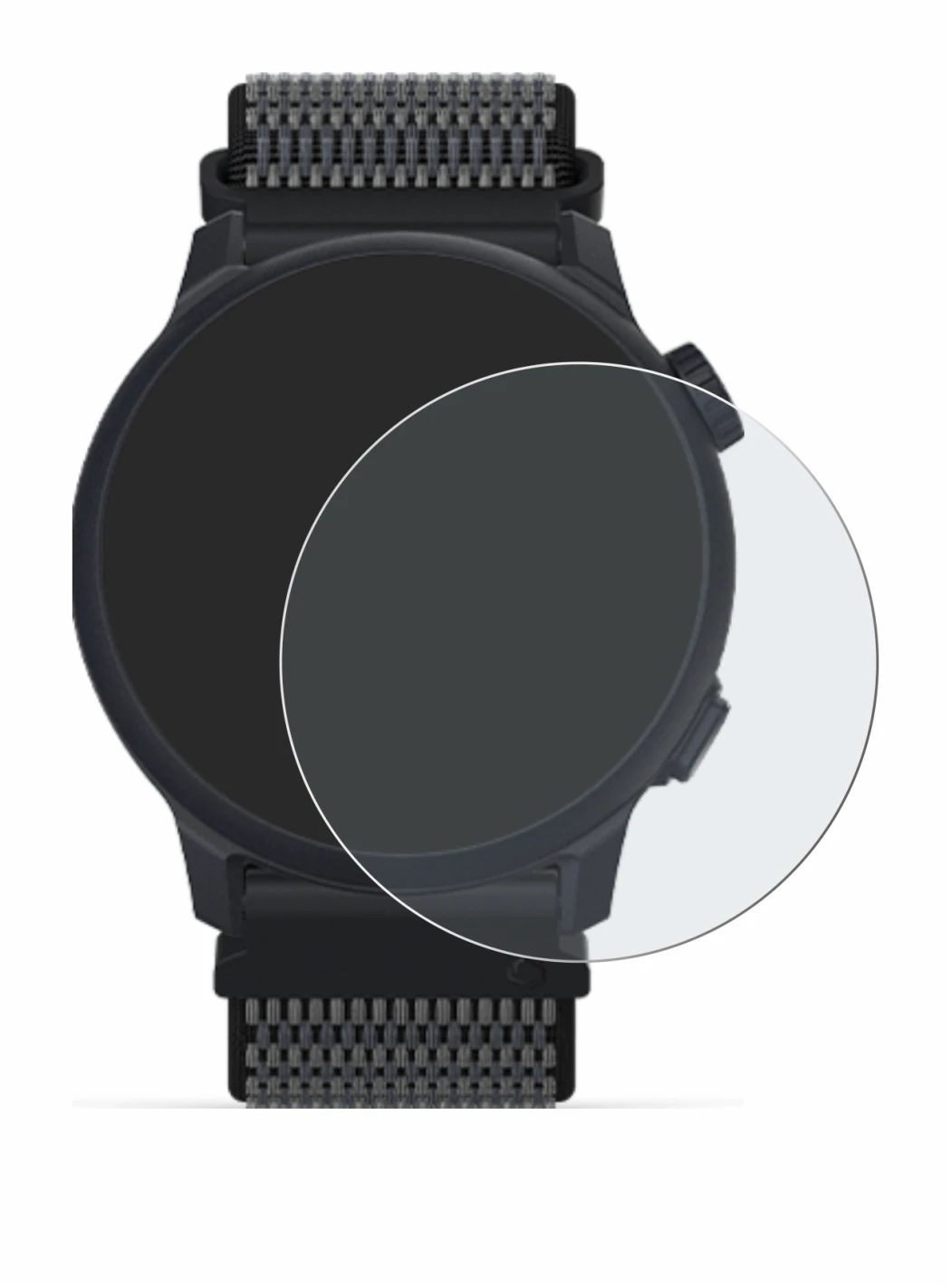 Image de l'appareil Coros Pace 2 avec une grande variété de protections d'écran.