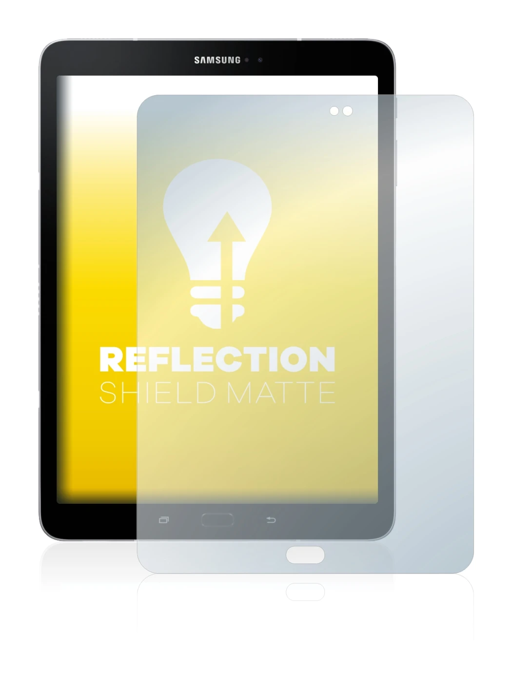 Image de l'appareil Samsung Galaxy Tab S3 avec une grande variété de protections d'écran.