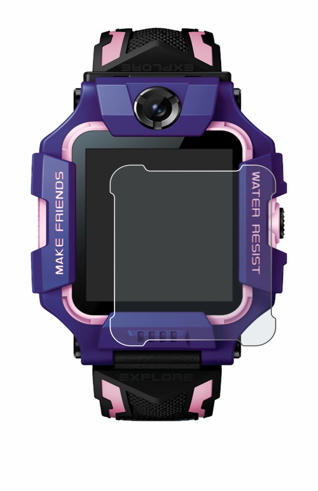 Image de l'appareil Imoo Watch Phone Z6 avec une grande variété de protections d'écran.
