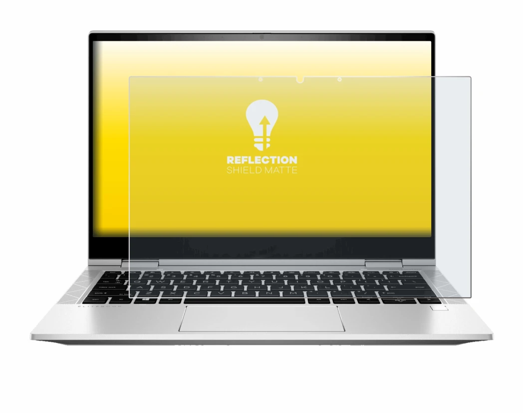 Image de l'appareil HP EliteBook x360 830 G8 avec une grande variété de protections d'écran.