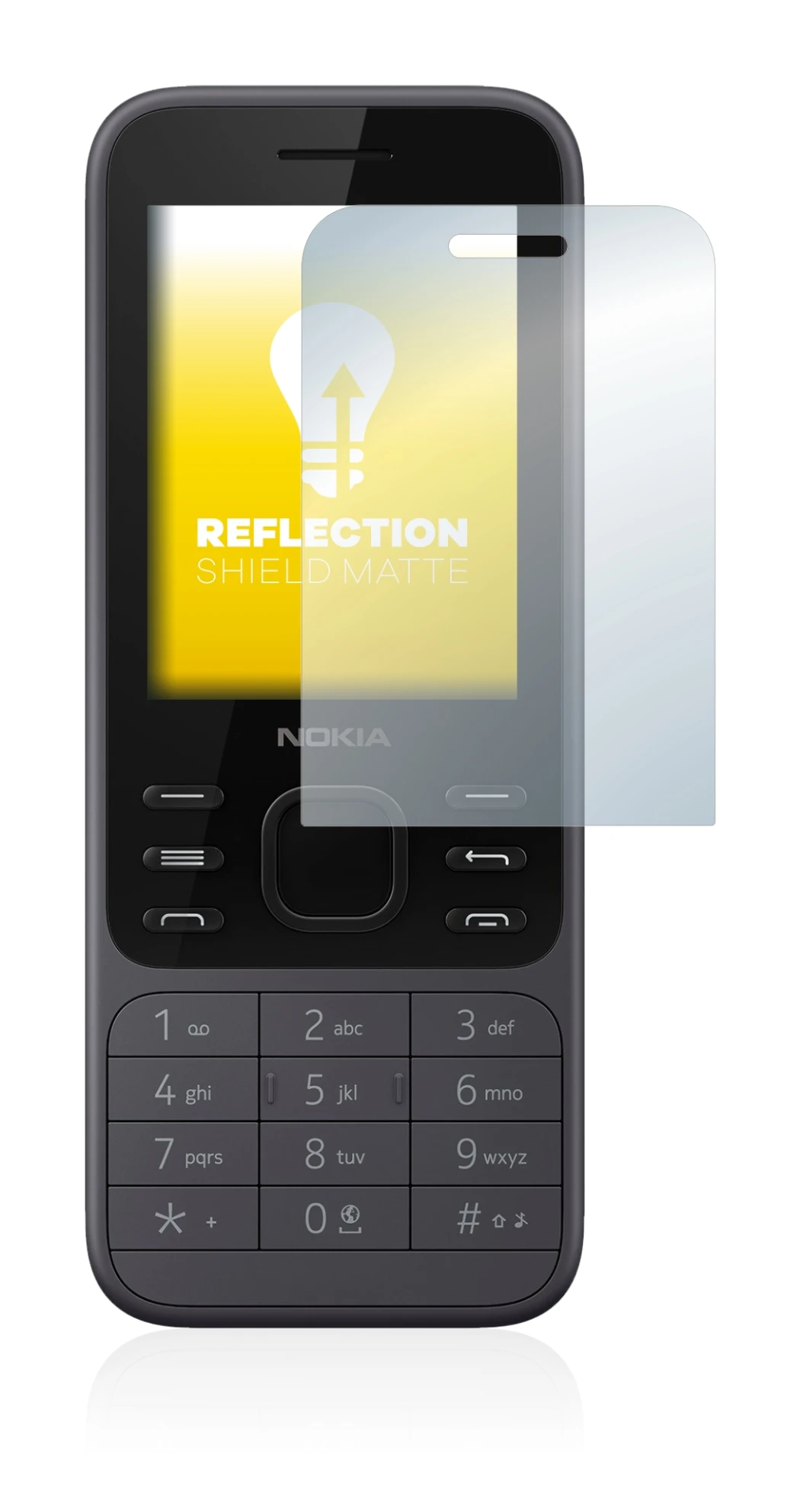 Image de l'appareil Nokia 6300 2020 avec une grande variété de protections d'écran.