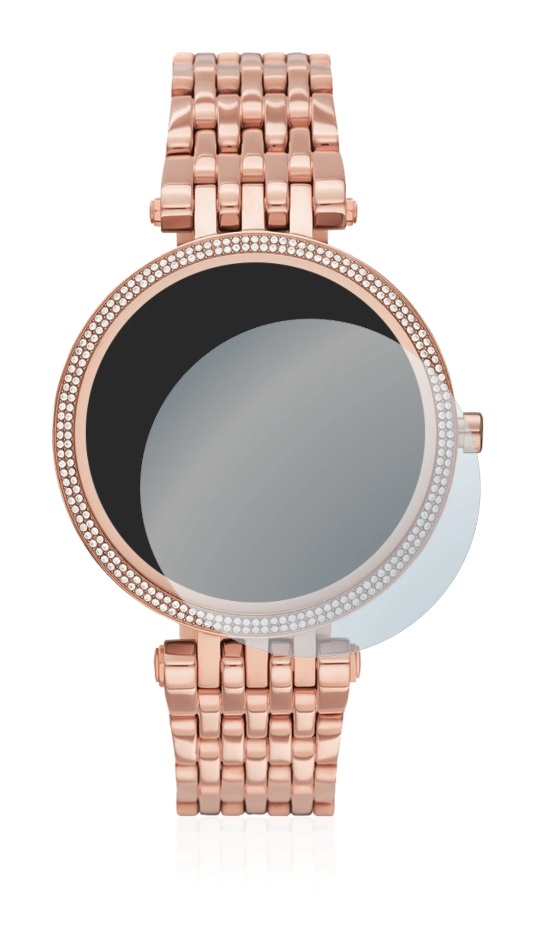Image de l'appareil Michael Kors Access Darci Gen 5E avec une grande variété de protections d'écran.