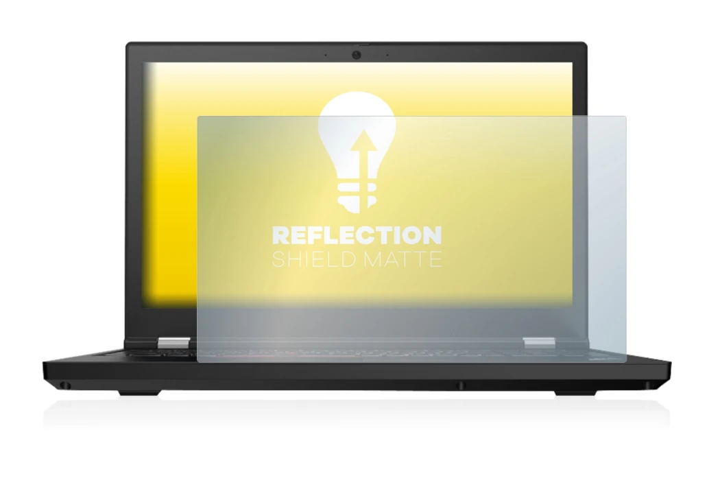 Image de l'appareil Lenovo ThinkPad P15 avec une grande variété de protections d'écran.