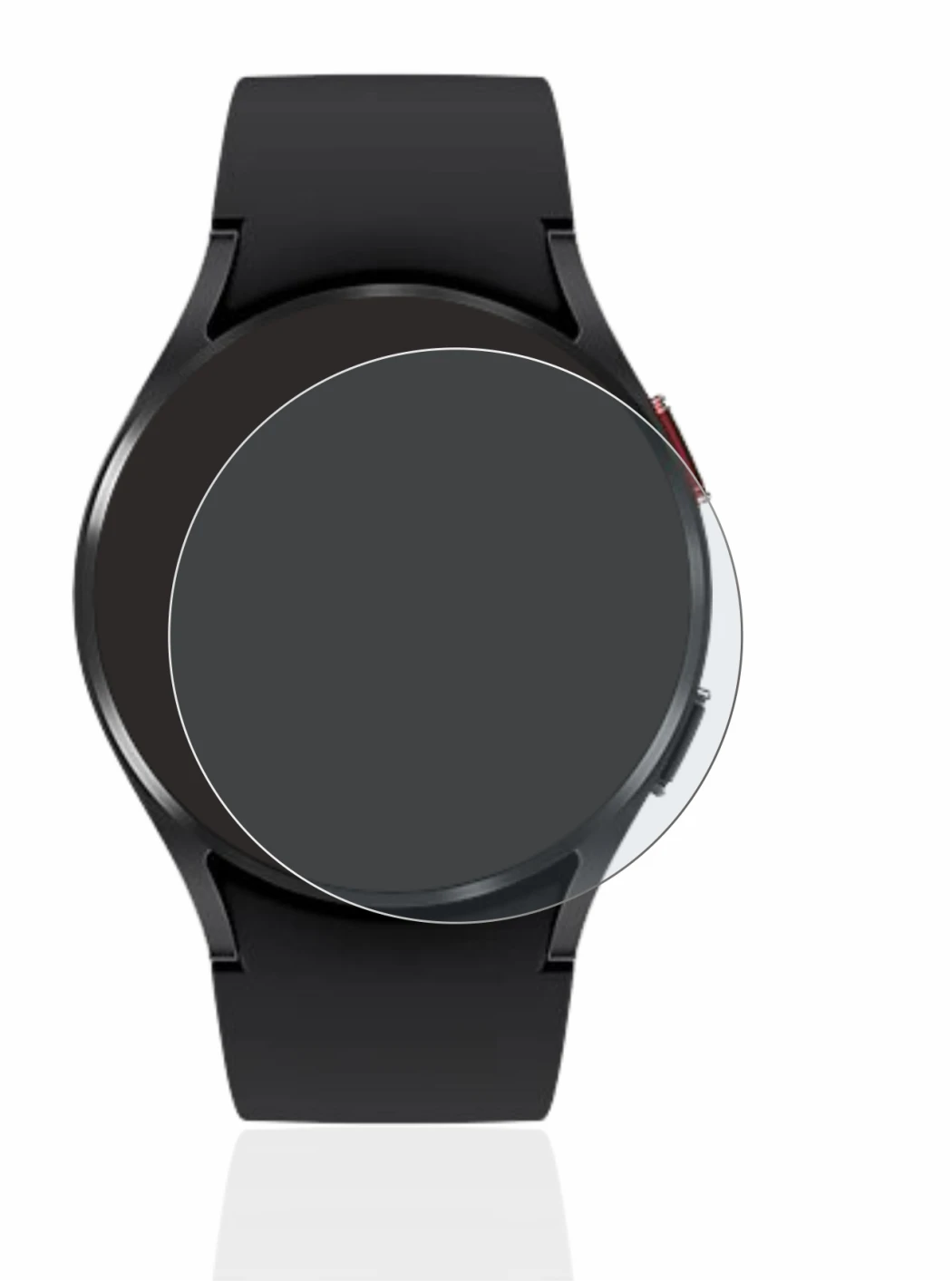 Image de l'appareil Samsung Galaxy Watch 4 (40mm) avec une grande variété de protections d'écran.