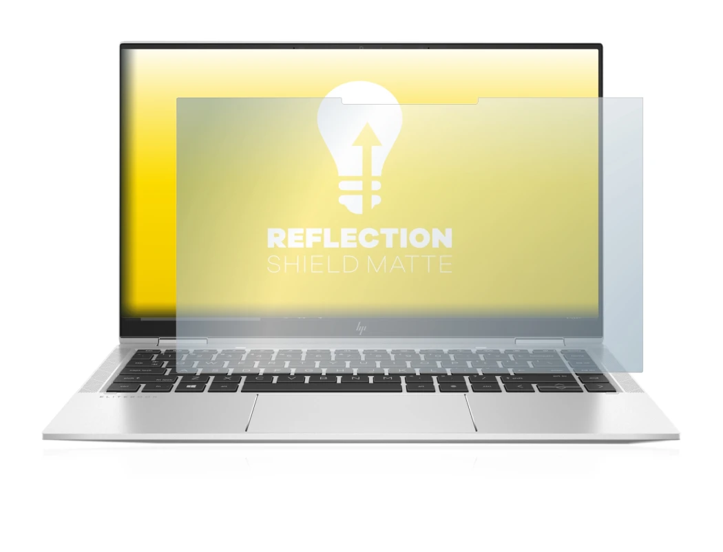 Image de l'appareil HP Elitebook x360 1040 G7 avec une grande variété de protections d'écran.