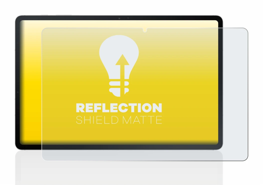 Image de l'appareil Samsung Galaxy Tab S7 FE (en paysage) avec une grande variété de protections d'écran.