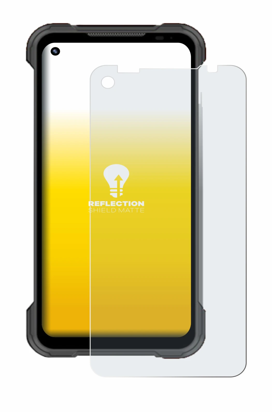 Image de l'appareil Doogee S97 Pro avec une grande variété de protections d'écran.