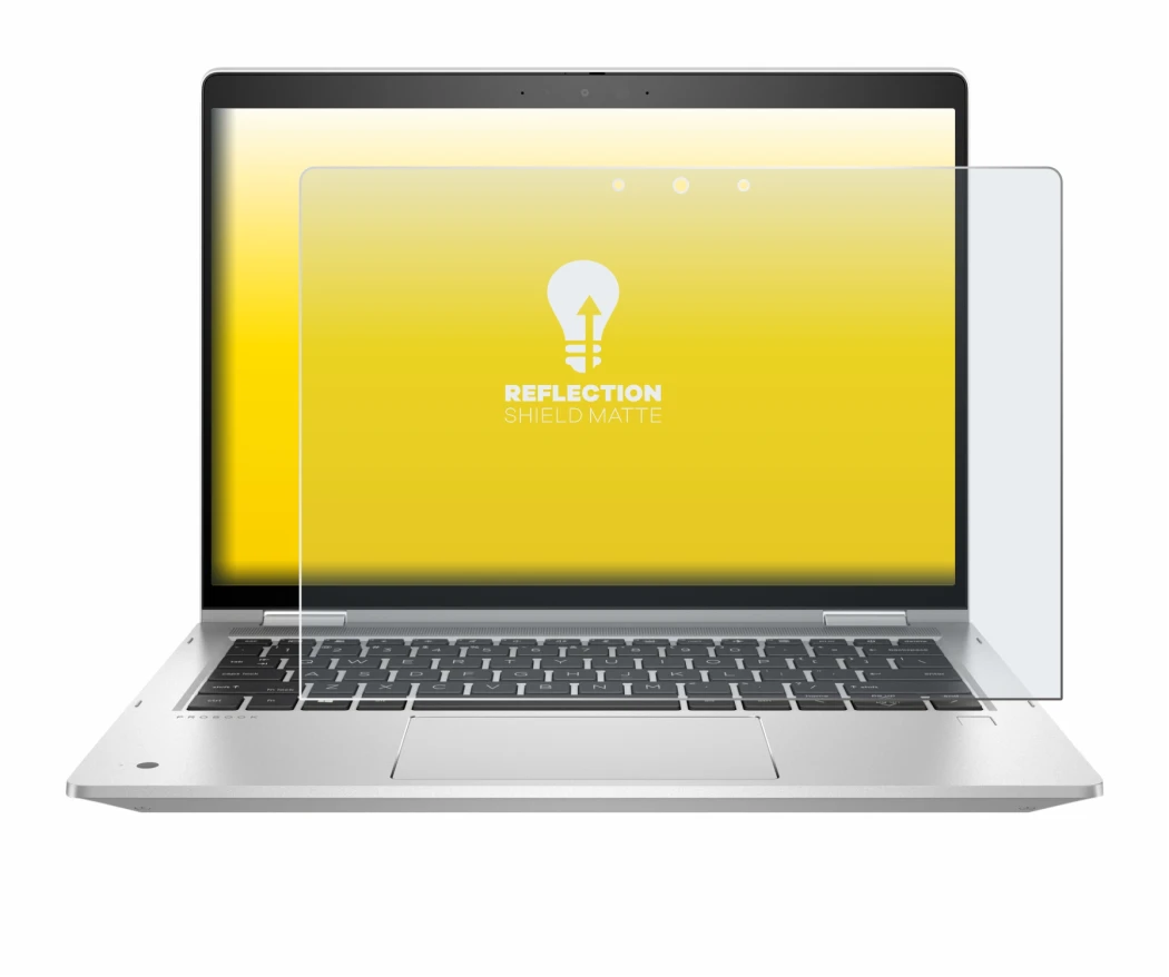 Image de l'appareil HP ProBook x360 435 G8 avec une grande variété de protections d'écran.