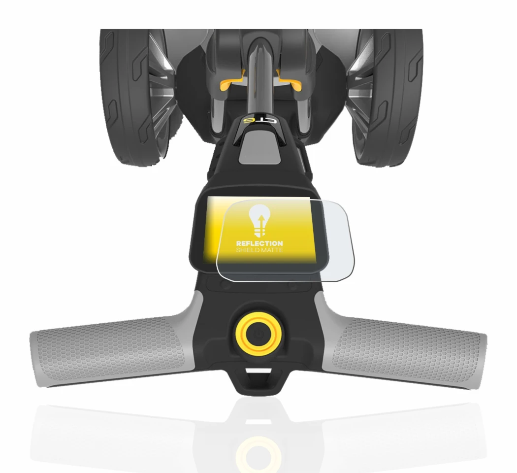 Image de l'appareil PowaKaddy CT6 avec une grande variété de protections d'écran.