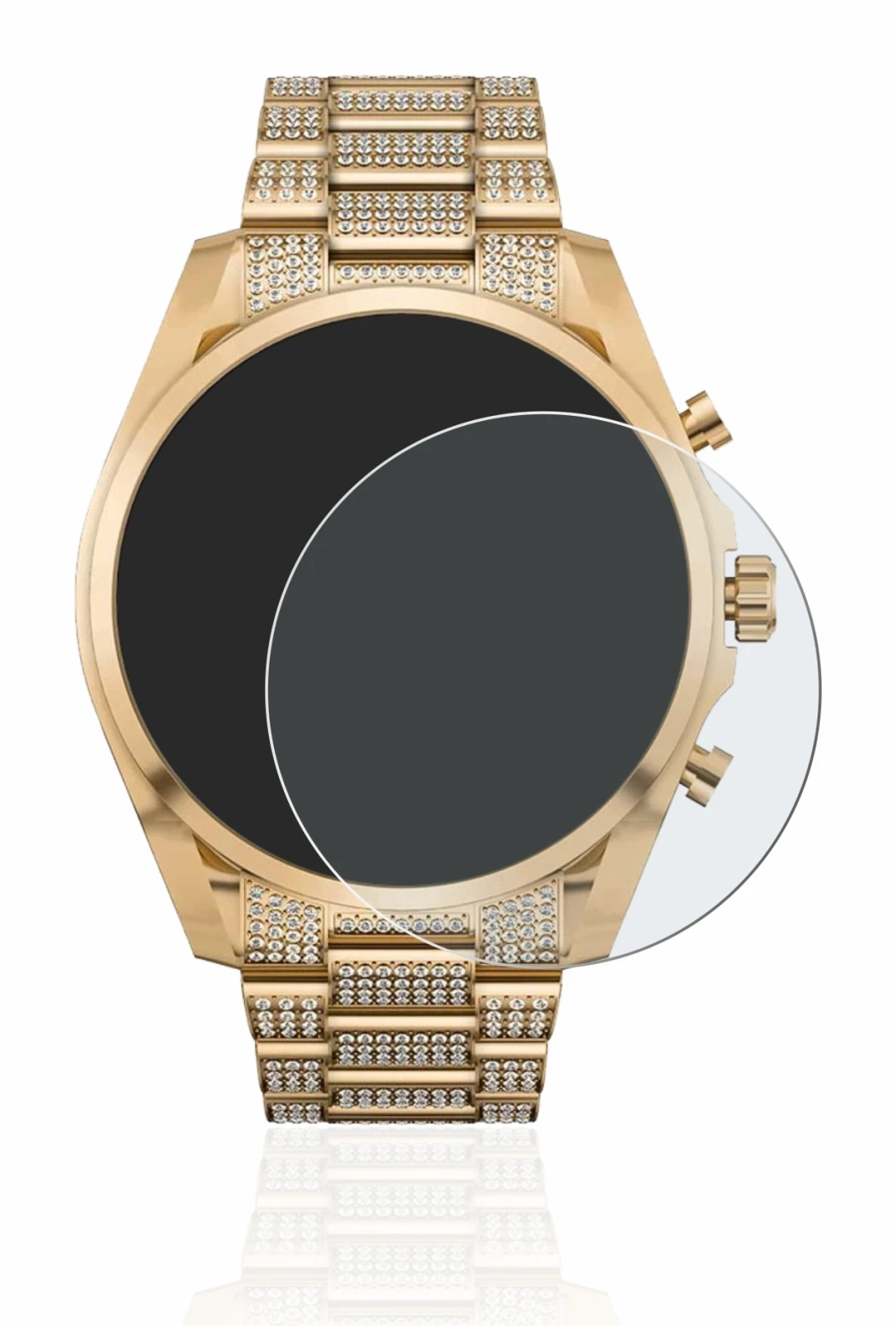 Image de l'appareil Michael Kors Access Gen 6 Bradshaw avec une grande variété de protections d'écran.