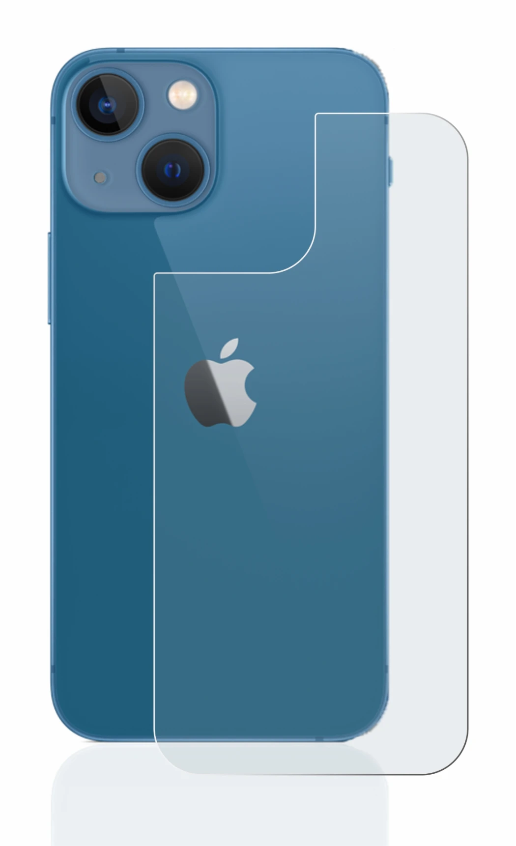 Image de l'appareil Apple iPhone 13 mini (Arrière) avec une grande variété de protections d'écran.