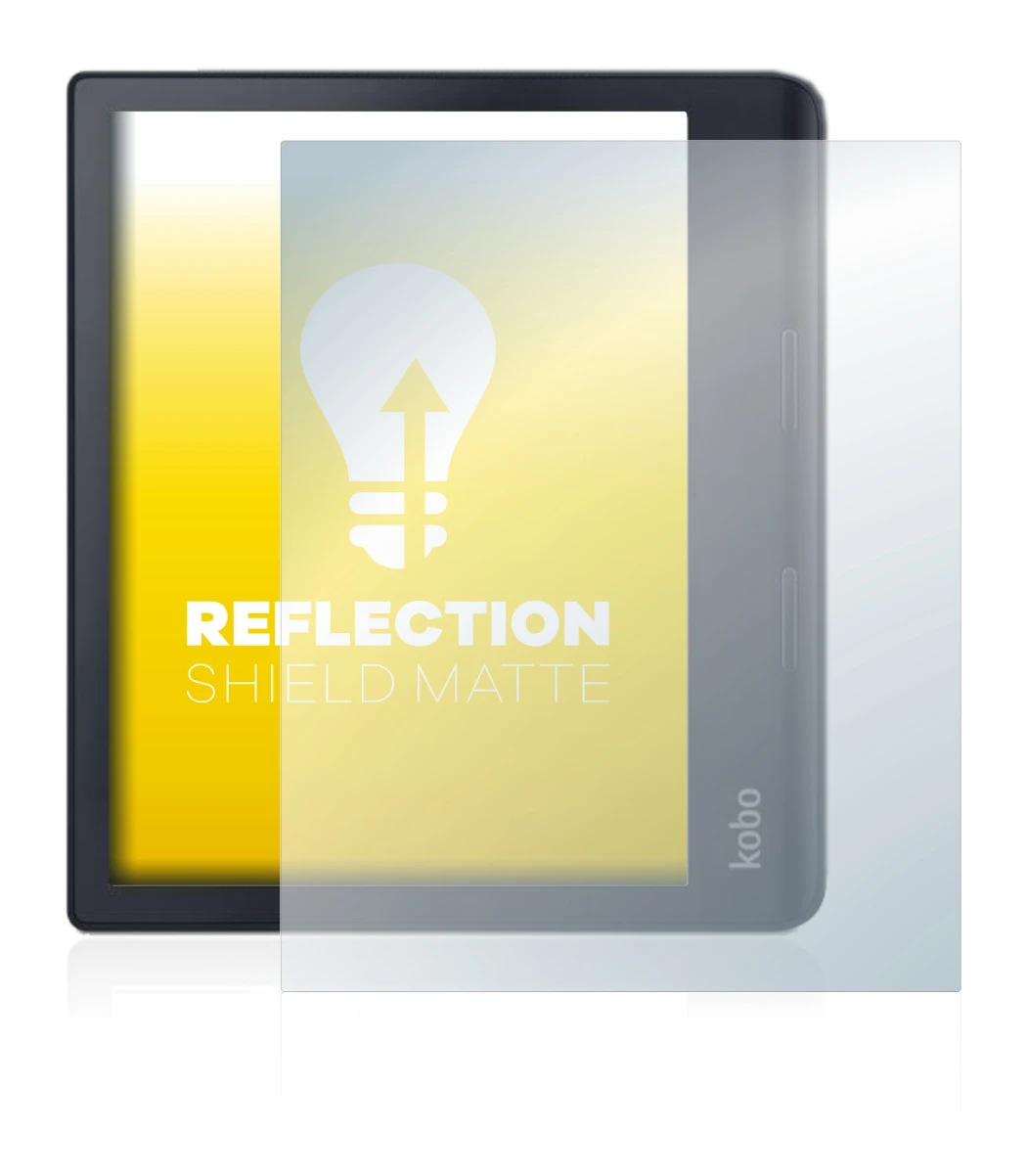 Image de l'appareil Kobo Sage avec une grande variété de protections d'écran.