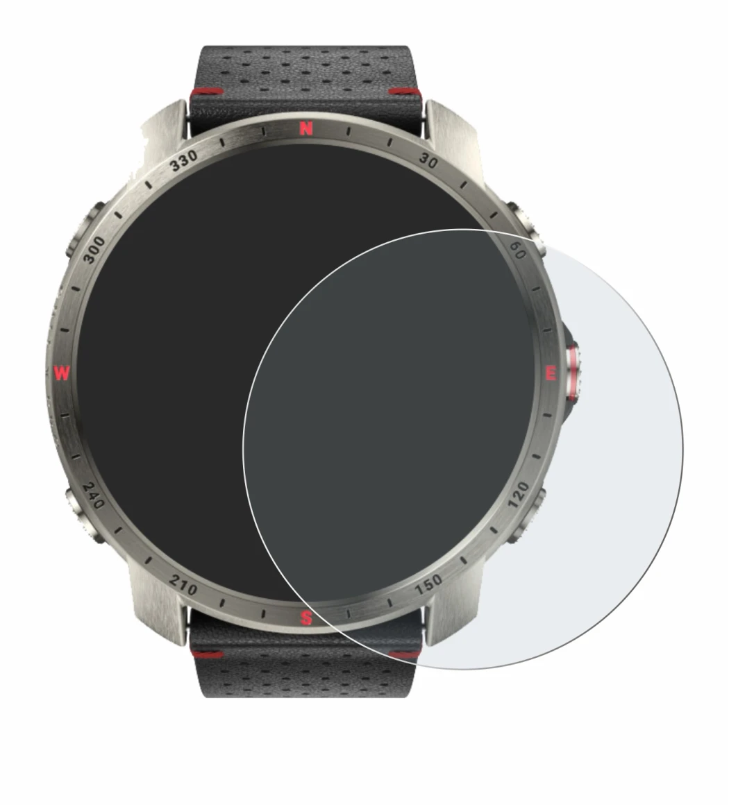 Image de l'appareil Polar Grit X Pro Titan avec une grande variété de protections d'écran.