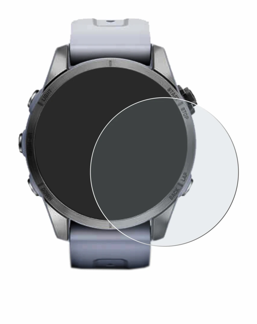 Image de l'appareil Garmin Fenix 7S (42 mm) avec une grande variété de protections d'écran.