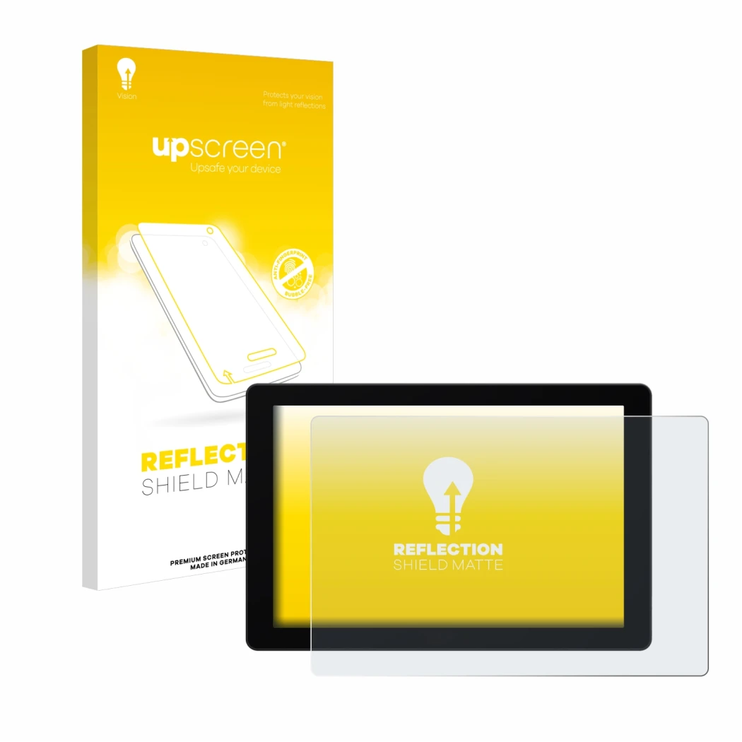 Face avant d’un emballage produit avec le logo de la marque upscreen. À côté, l’appareil SmallHD Cine 7 est représenté avec la