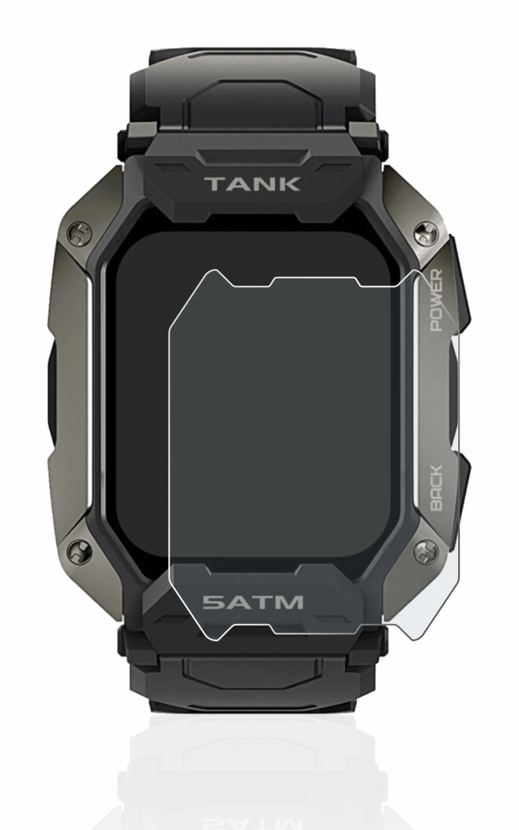 Image de l'appareil Kospet Tank M1 avec une grande variété de protections d'écran.