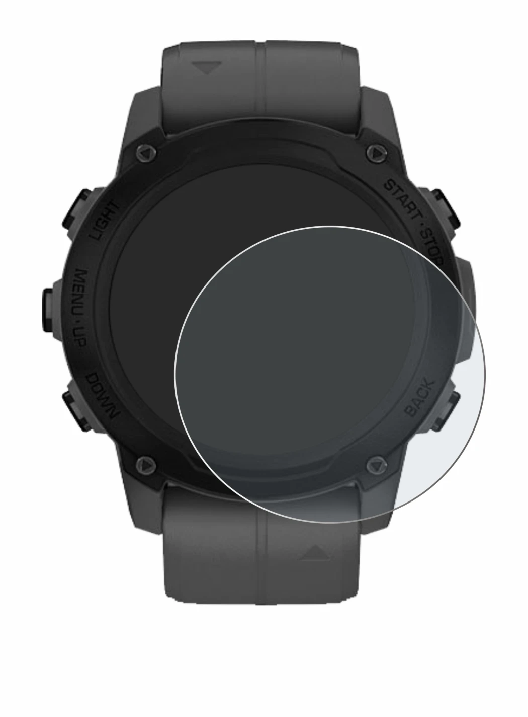 Image de l'appareil Garmin Descent G1 avec une grande variété de protections d'écran.
