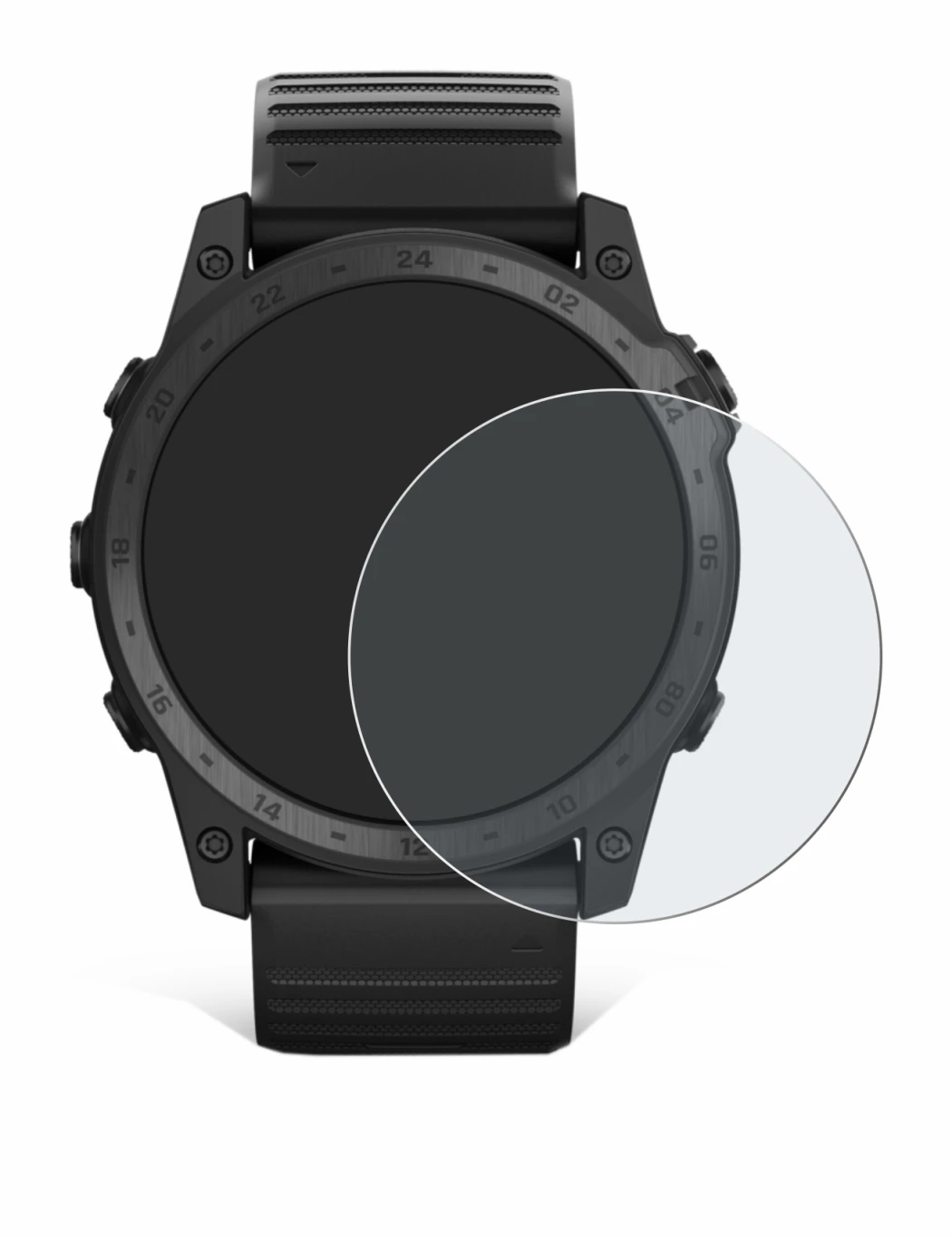 Image de l'appareil Garmin Tactix 7 Pro Ballistics avec une grande variété de protections d'écran.
