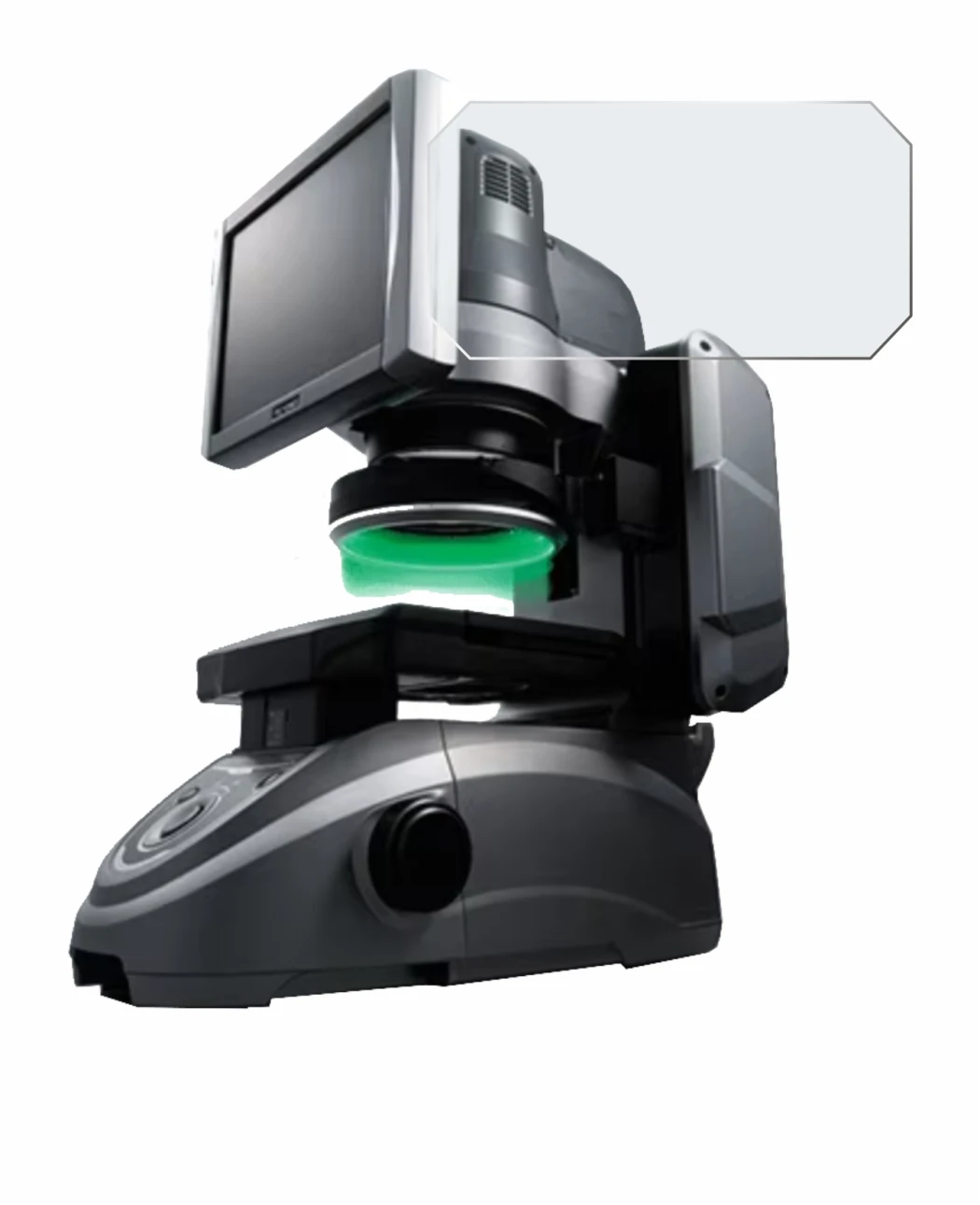 Image de l'appareil Keyence IM-6125 Dessus en verre avec une grande variété de protections d'écran.