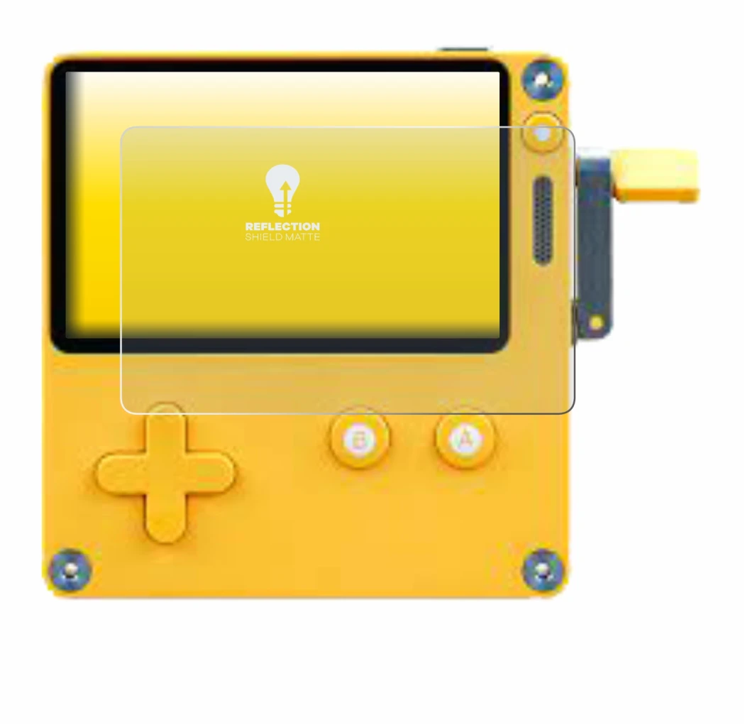 Image de l'appareil Panic Playdate avec une grande variété de protections d'écran.