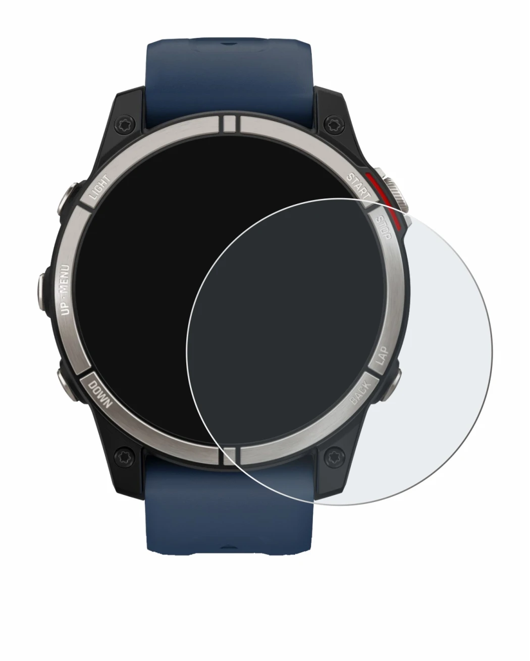 Image de l'appareil Garmin quatix 7 avec une grande variété de protections d'écran.