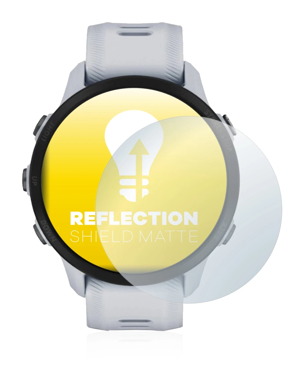 Image de l'appareil Garmin Forerunner 955 avec une grande variété de protections d'écran.