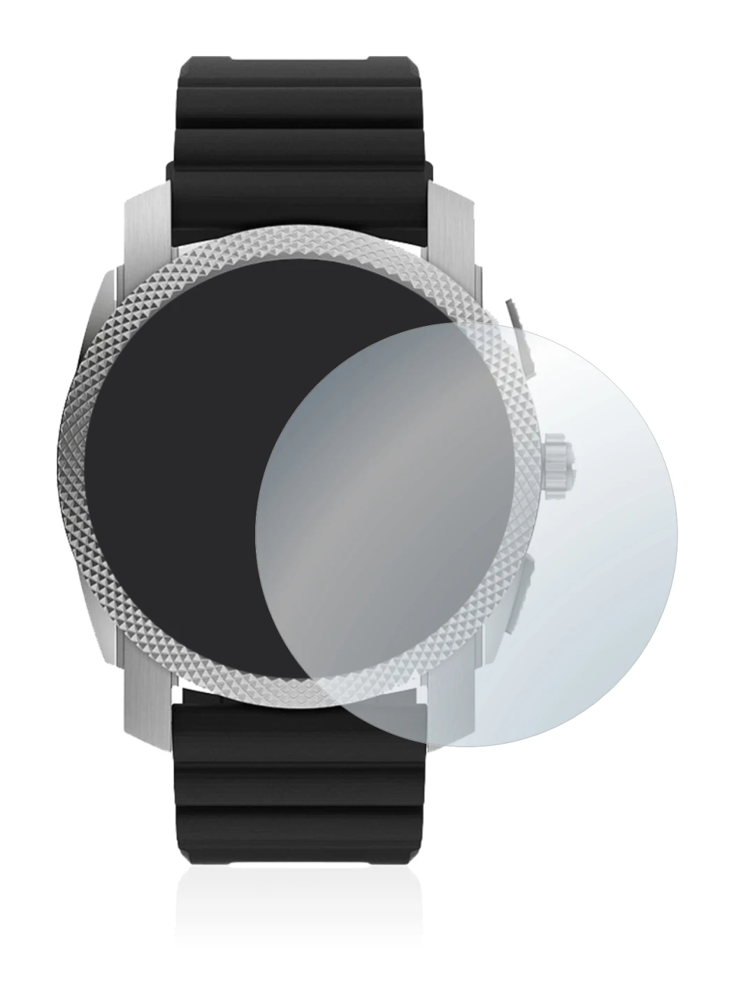 Image de l'appareil Fossil Gen 6 Hybrid Machine (45mm) avec une grande variété de protections d'écran.