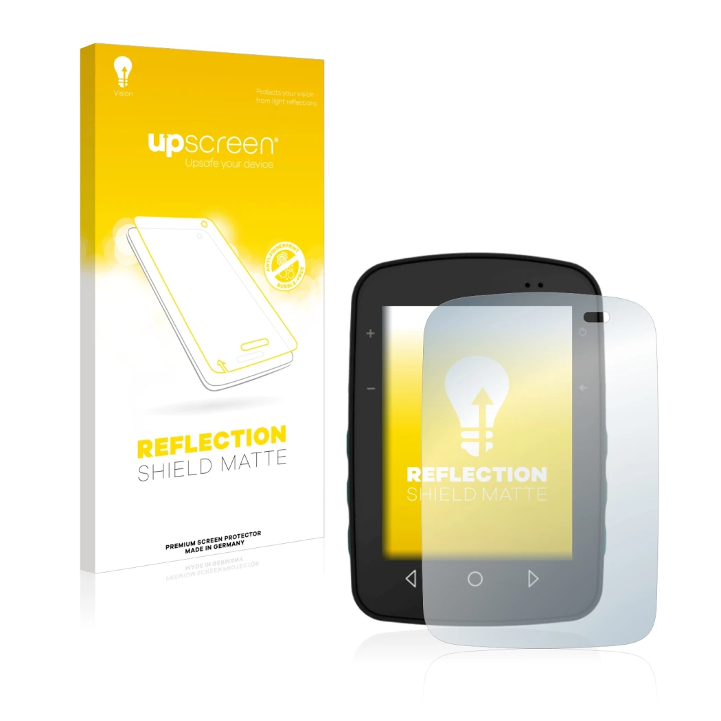 Face avant d’un emballage produit avec le logo de la marque upscreen. À côté, l’appareil TwoNav Terra est représenté avec la p