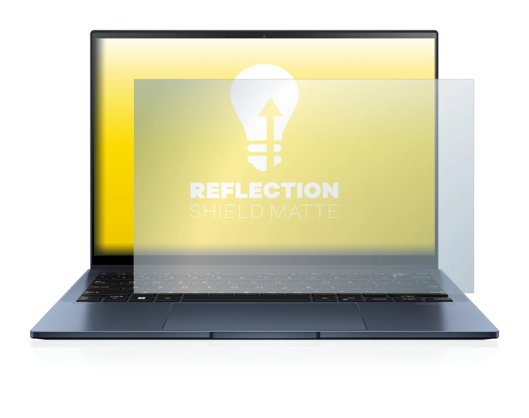 Image de l'appareil ASUS ZenBook S13 OLED avec une grande variété de protections d'écran.
