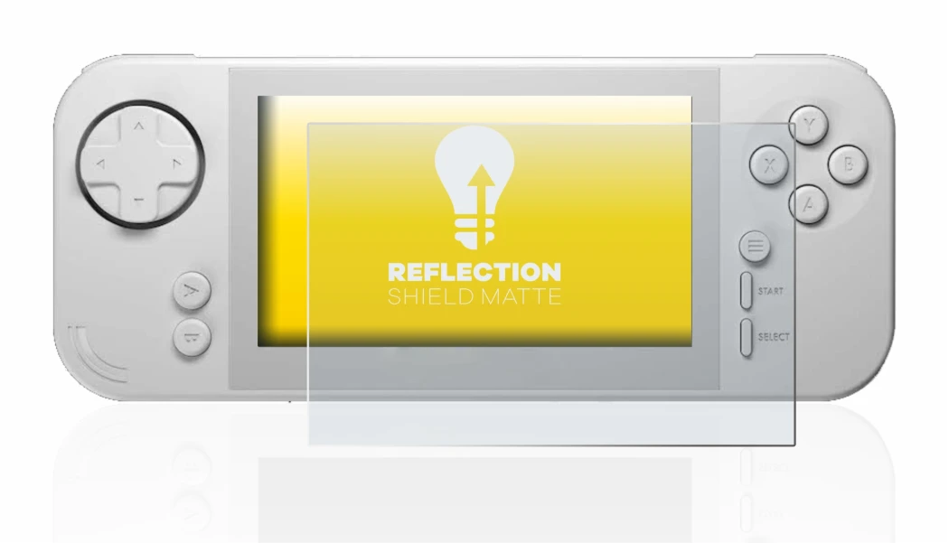 Image de l'appareil Evercade EXP avec une grande variété de protections d'écran.