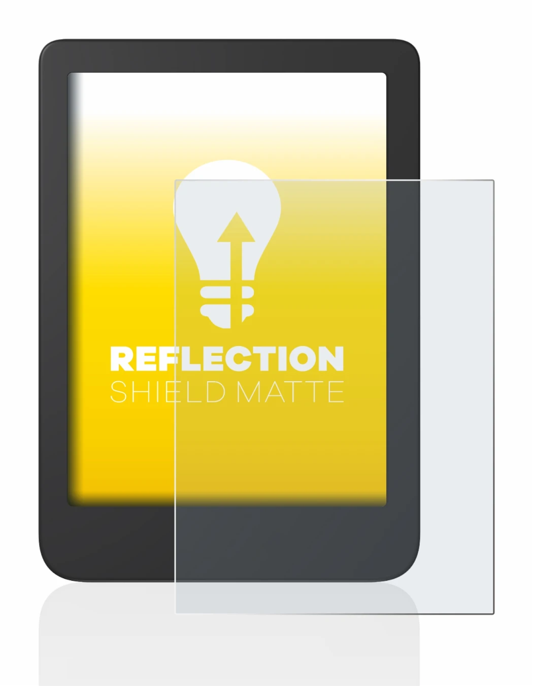 Image de l'appareil Tolino Shine 4 avec une grande variété de protections d'écran.