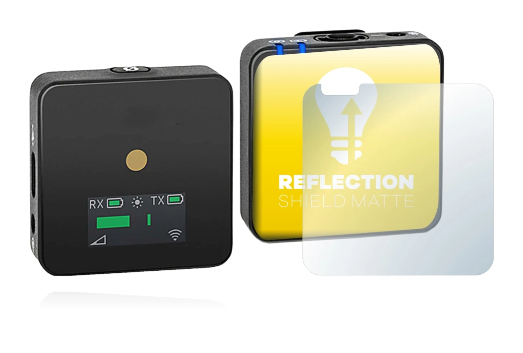 Image de l'appareil Rode Wireless GO II avec une grande variété de protections d'écran.