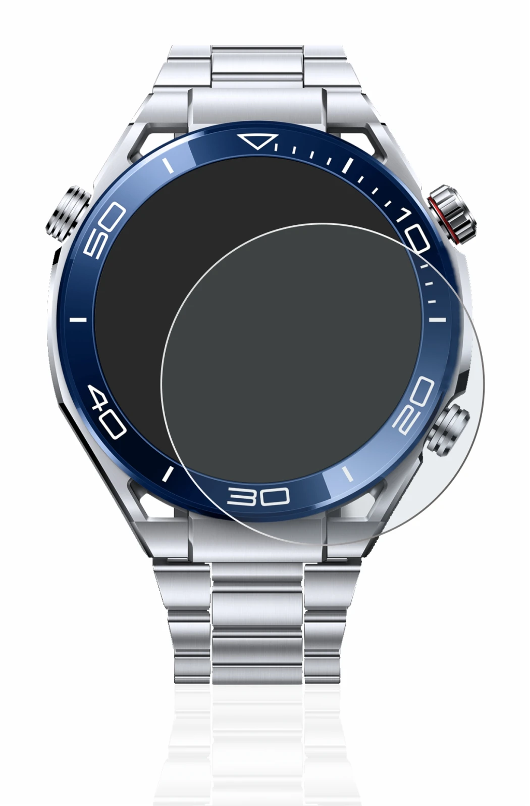 Image de l'appareil Huawei Watch Ultimate (48.5 mm) avec une grande variété de protections d'écran.