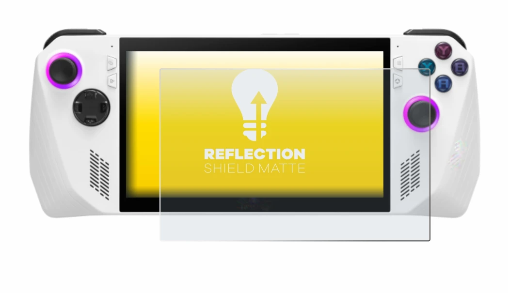 Image de l'appareil ASUS ROG Ally (2023) RC71L avec une grande variété de protections d'écran.