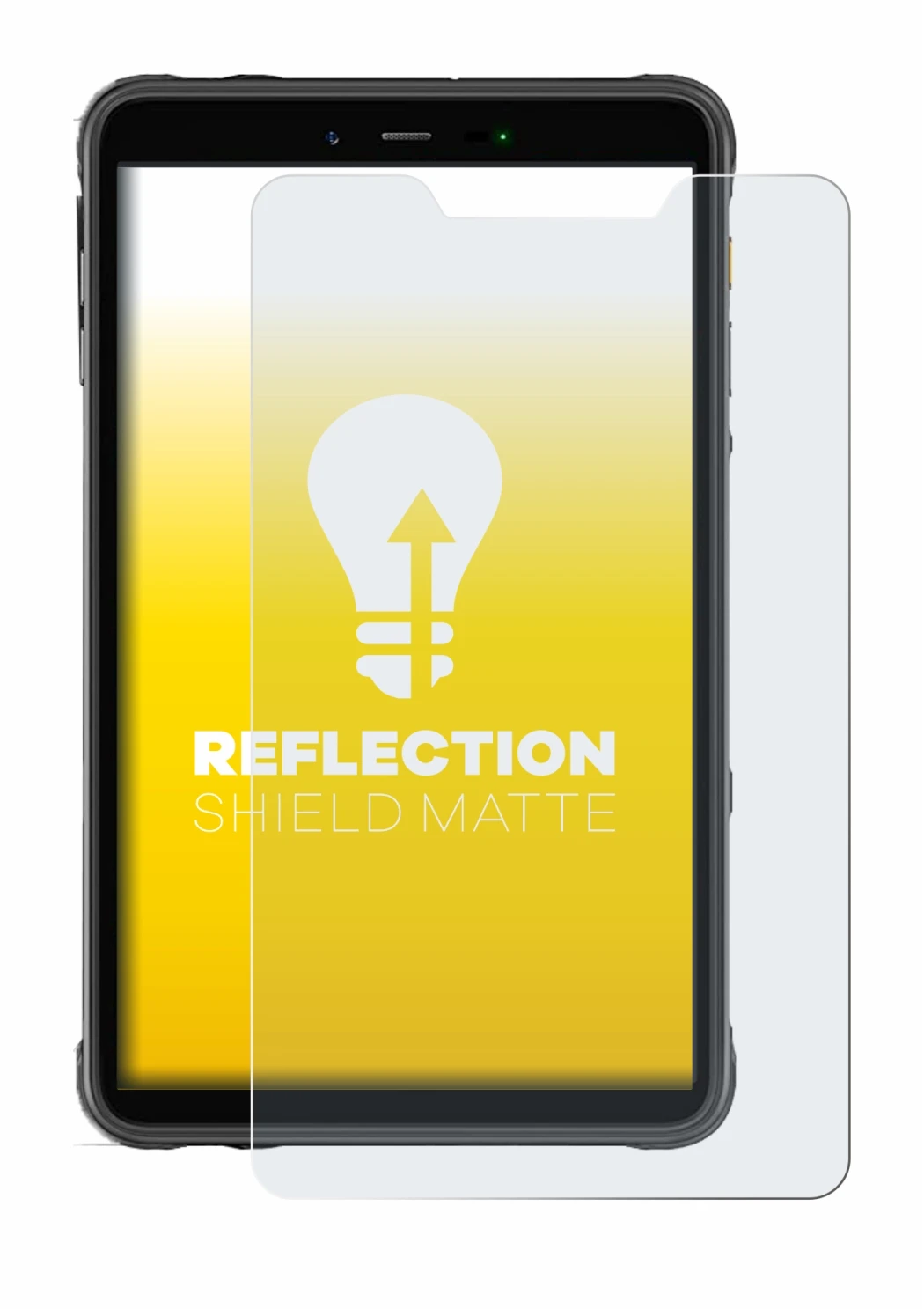 Image de l'appareil Ulefone Armor Pad 8 avec une grande variété de protections d'écran.