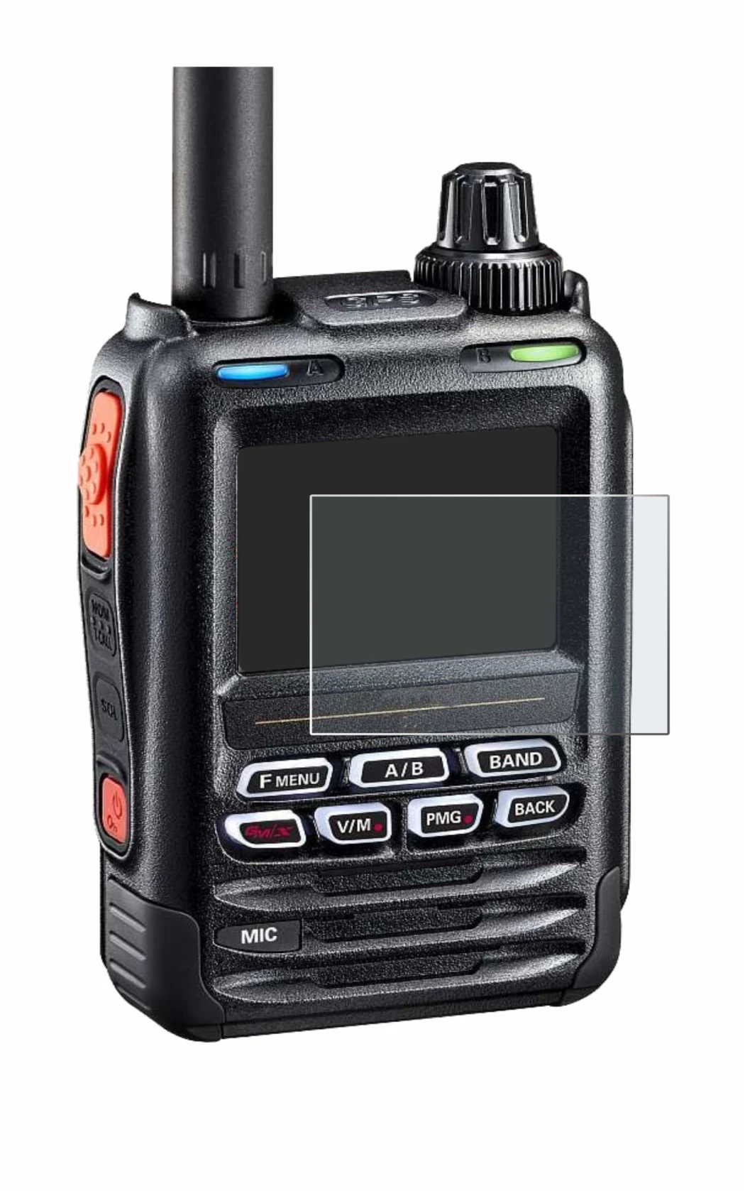 Image de l'appareil Yaesu FT-5DE/DR avec une grande variété de protections d'écran.