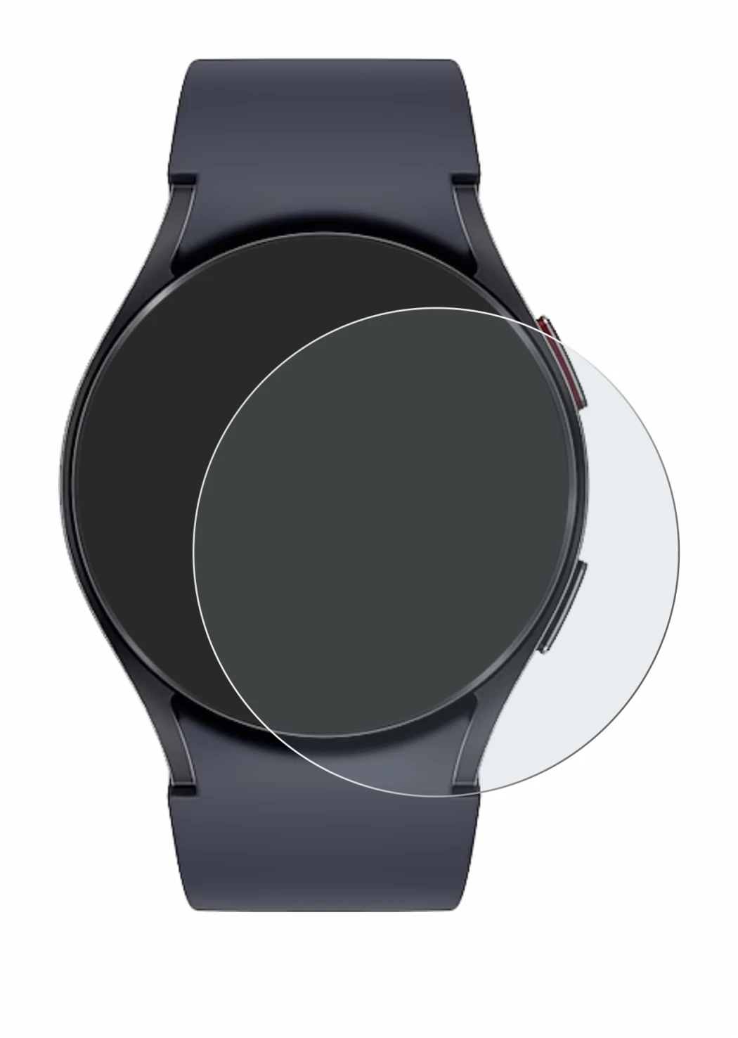 Image de l'appareil Samsung Galaxy Watch 6 (44 mm) avec une grande variété de protections d'écran.