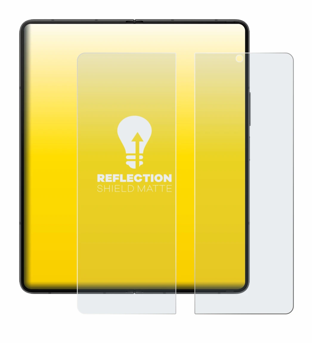 Image de l'appareil Samsung Galaxy Z Fold 5 (Affichage interne) avec une grande variété de protections d'écran.