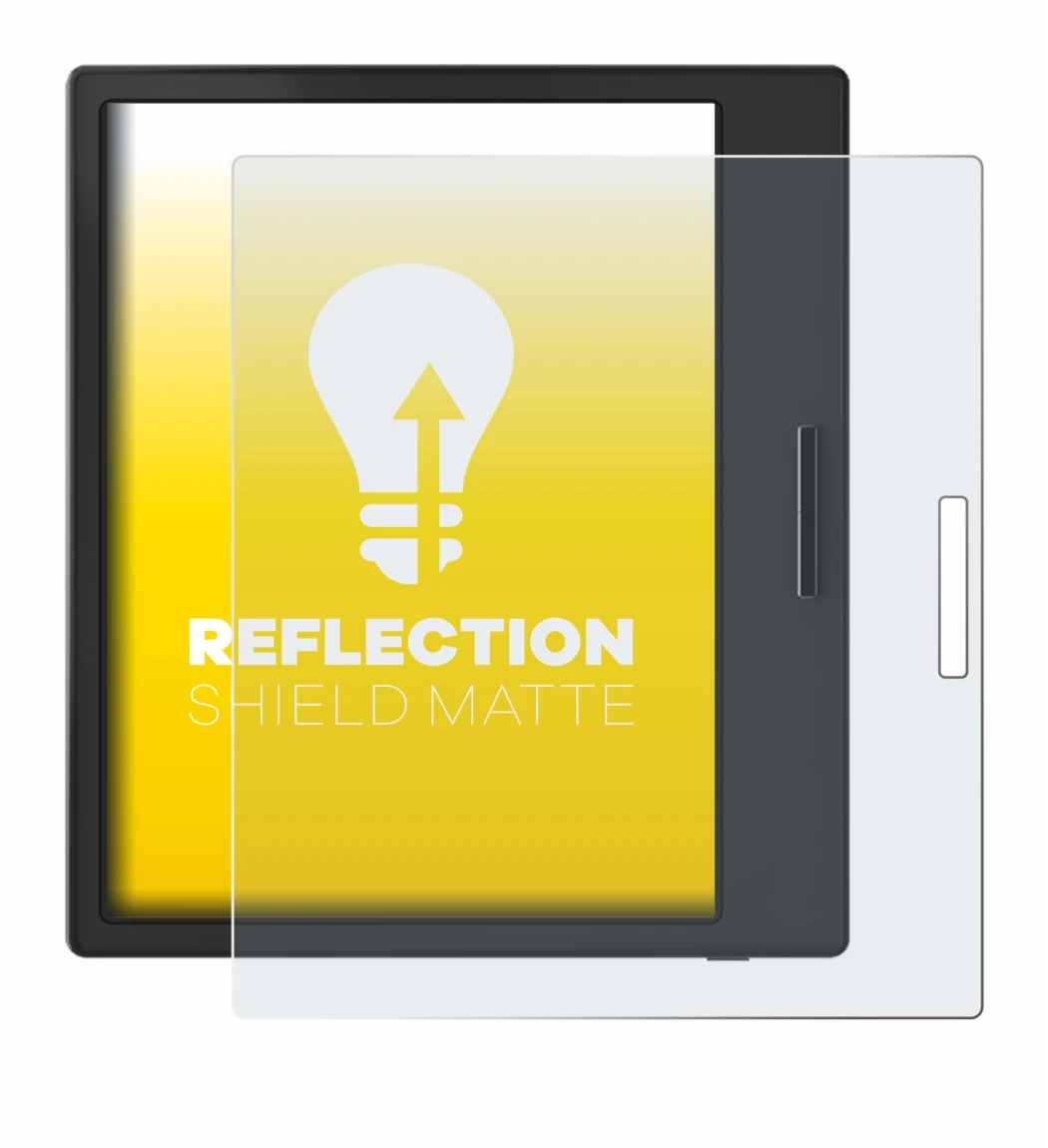 Image de l'appareil Boox Page avec une grande variété de protections d'écran.