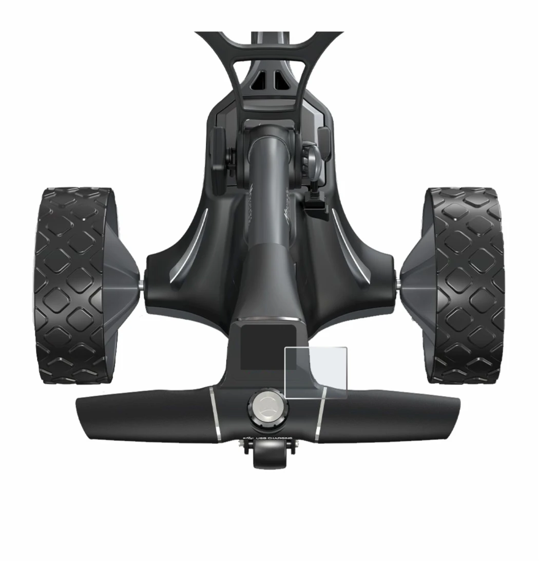 Image de l'appareil Motocaddy M7 GPS Electric Trolley avec une grande variété de protections d'écran.