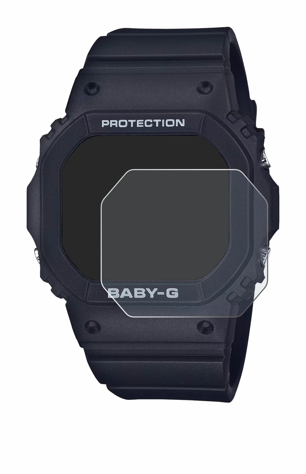 Image de l'appareil Casio Baby-G BGD-565 avec une grande variété de protections d'écran.