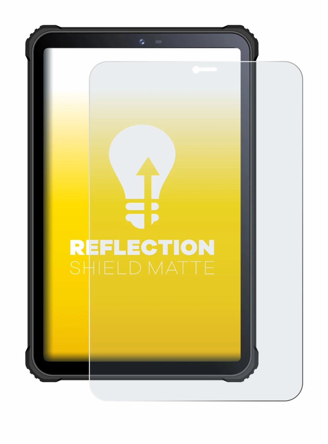 Image de l'appareil Oukitel RT3 avec une grande variété de protections d'écran.