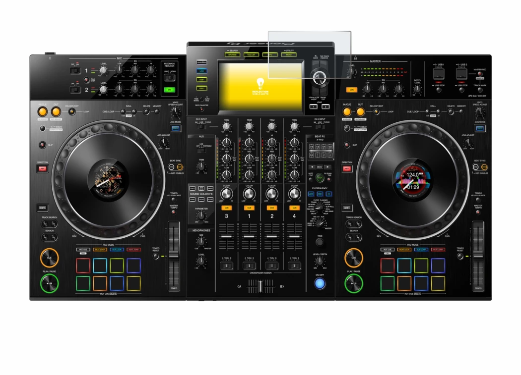 Image de l'appareil Pioneer XDJ -XZ avec une grande variété de protections d'écran.