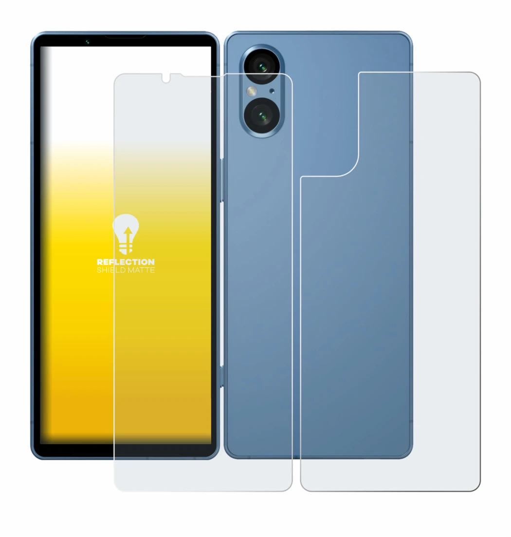 Image de l'appareil Sony Xperia 5 V (Avant+Arrière) avec une grande variété de protections d'écran.
