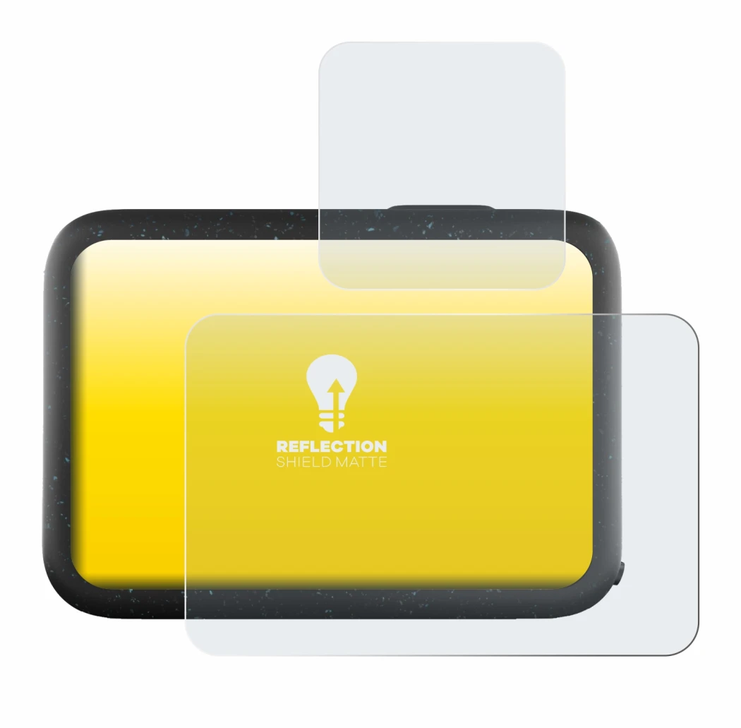 Image de l'appareil GoPro Hero 12 Black avec une grande variété de protections d'écran.