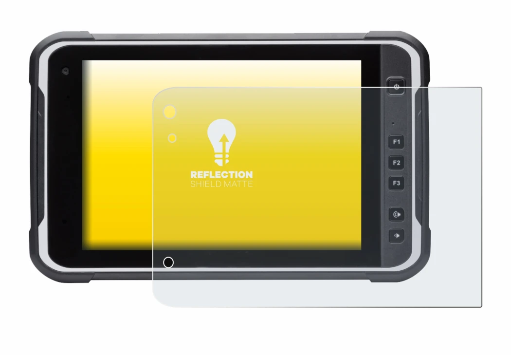 Image de l'appareil Handheld Algiz RT8 avec une grande variété de protections d'écran.