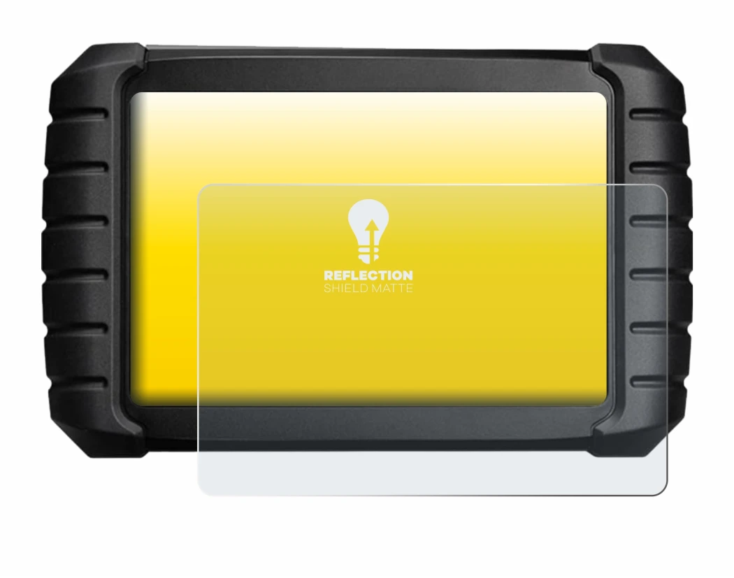 Image de l'appareil iCarsoft CR Max BT (2024) avec une grande variété de protections d'écran.