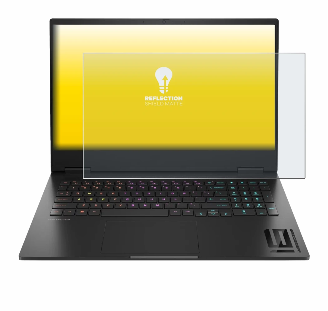 Image de l'appareil HP Omen 16 2024 avec une grande variété de protections d'écran.